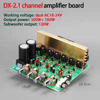 Carte amplificateur KYYSLB haute puissance 2.1 canaux avec subwoofer, kit DIY fini, 100W*2+120W, pour haut-parleurs de musique