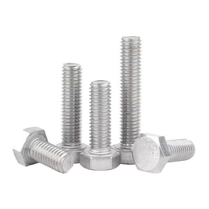 Hex <b>Bolts</b> 304 Stainless Steel Din933 Hex Head Customized Length Without Surface Treatment - Product Image 1