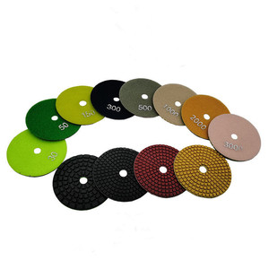 50 # -3000 #   Discos de Polimento Diamante Úmido de 4 Polegadas para Granito, Pedra, Concreto e Mármore para Moedores ou Polidores - Product Image 1