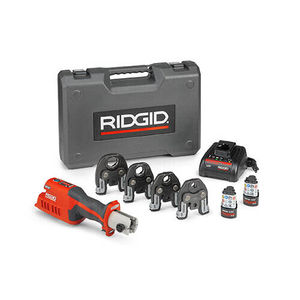 Kit d'outils de pressage miniatures Ridgids RP 115 avec mors PureFlow 1/2-3/4, garantie OEM de 3 ans, avec pelle et mallette souple - Product Image 1