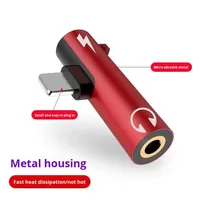 Kompatibel untuk Apple 2-in-1 adaptor Audio 3.5mm Headphone mendengarkan kabel kontrol untuk iPhone adaptor kondisi baru DC