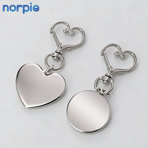 Portachiavi a <span class=keywords><strong>Cuore</strong></span> Personalizzabile, Souvenir per Matrimoni, Portachiavi in Metallo a Clip per Sublimazione - Product Image 4