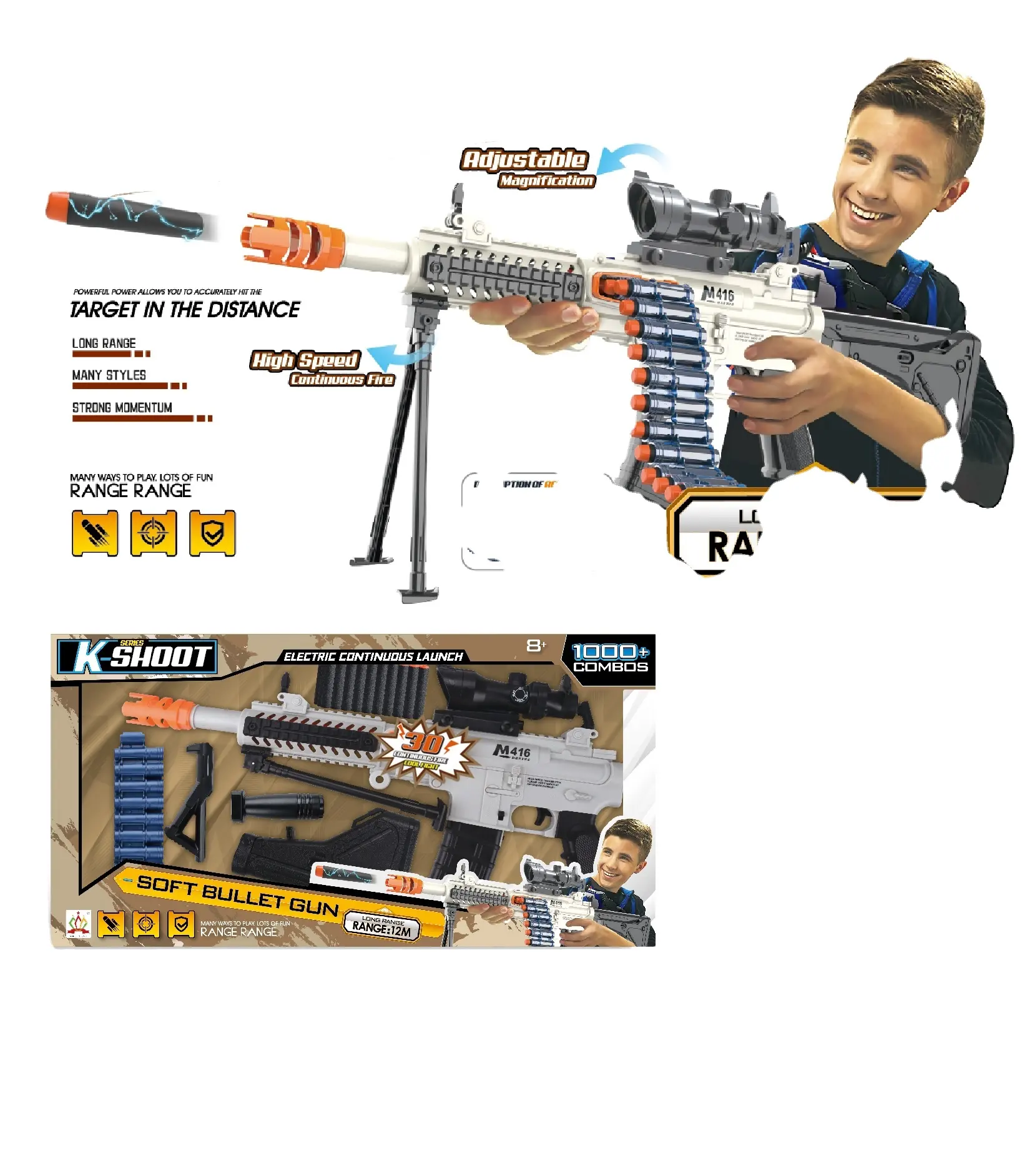 Большой пистолет для Дартс из мягкой пены, игрушечный пистолет Alien Blaster с 20 дротиками, пулями, оружием