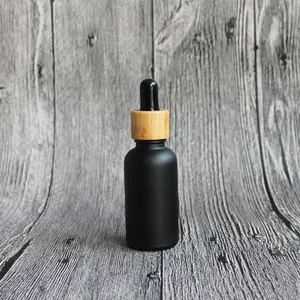 30Ml Đen Frosted Glass Dropper Chai Với Childproof Cap Đen Glass Dropper Chai Bán Buôn Râu Tinh Dầu