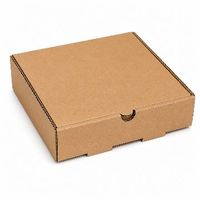 Boîte à pizza en papier kraft rigide biodégradable de qualité alimentaire avec impression personnalisée de haute qualité, finition mate gaufrée, emballage à emporter