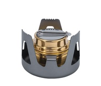 Réchaud à alcool liquide portable ultra-léger d'extérieur mini réchaud à bloc solide pêche eau bouillante théière réchaud de cuisson