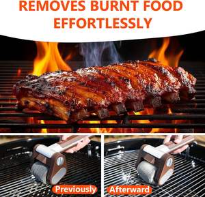 Brosse de nettoyage électrique rotative pour barbecue, rechargeable, en acier inoxydable de qualité alimentaire, sans poils, pour grillades - Product Image 3