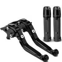 Ensemble de leviers de frein et d'embrayage CNC réglables et embouts de guidon, accessoires de remplacement pour scooter 160cc