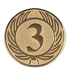 Terza Placca in Bronzo 3D D=25mm per Trofei, Medaglie e Targhe - Product Image 1