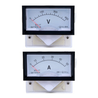Voltmètre et ampèremètre de panneau 85L17, 450V 50A, analogique, monophasé, AC/DC, classe 1.5, précision élevée