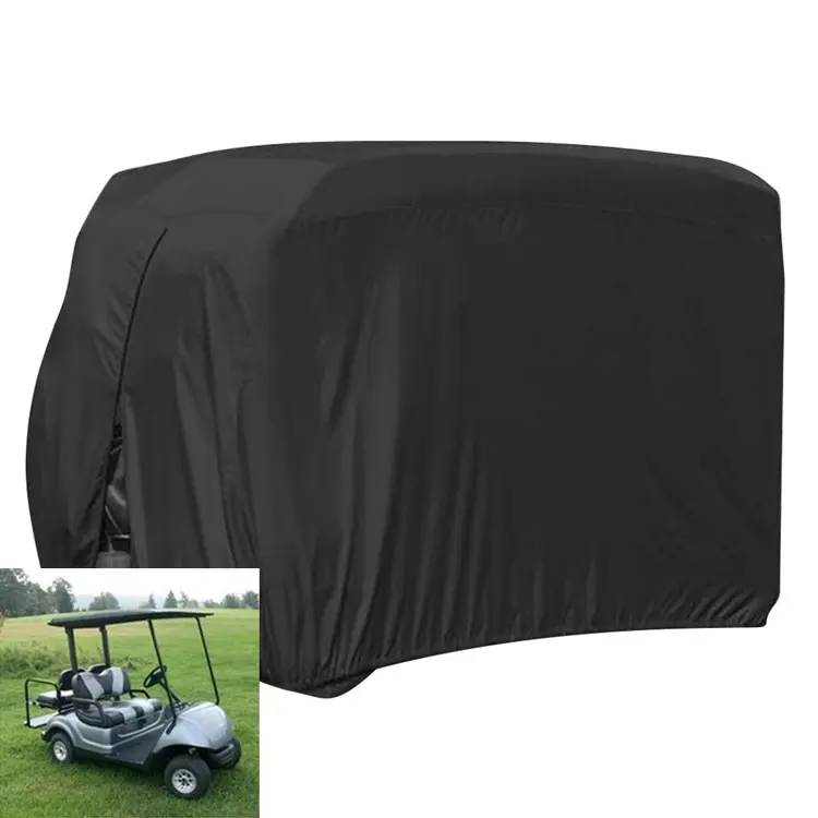 Водонепроницаемый непромокаемый чехол для автомобиля для гольфа, термостойкий и анти-УФ-чехол для автомобиля для гольфа черного цвета