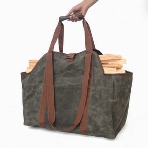 Free Sample Large, Sturdy, Heavy-Duty Canvas Firewood Log Carrier Bag for <b>Fireplace</b> Wood Stove <b>Accessories</b> Storage Bag - Product Image 3