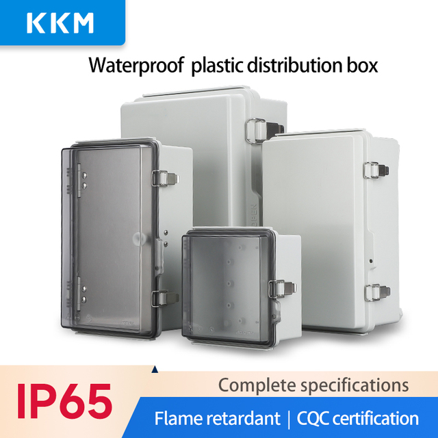 IP67 Outdoor Waterproof ABS Plastic Junction Box With Stainless Steel Buckle Wall Mount Electric Control Enclosure