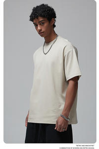 T-shirt personnalisé AR000 de haute qualité 230GSM, design vintage surdimensionné, style streetwear, épaules tombantes, 100% coton, poids lourd 230GSM - Product Image 3