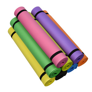 Alfombrilla de Yoga EVA <span class=keywords><strong>Azul</strong></span> y Amarilla al por Mayor, 173 cm, Rectangular, Resistente a la Humedad, 4 mm, Manta de Fitness Morada para Entrenamiento de Pilates al Aire Libre - Product Image 1