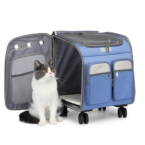 Chariot de poussette extra petit à grand approuvé par les compagnies <span class=keywords><strong>a</strong></span>ériennes chat roulant <span class=keywords><strong>sac</strong></span> de transport <span class=keywords><strong>pour</strong></span> <span class=keywords><strong>chien</strong></span> roues sacs à <span class=keywords><strong>dos</strong></span> <span class=keywords><strong>pour</strong></span> petits grands chiens - Product Image 6