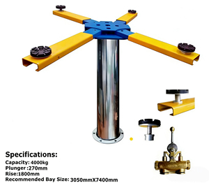 Beijing WS High Load 4T Two Post Underground Car Lift Hydraulic <strong>Auto</strong> Hoist X-Type 4-Arm Stable Support Flush Ground Max - Product Image 5