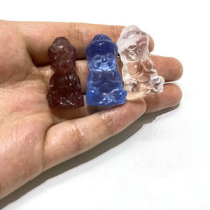 ขายส่งมือแกะสลักมินิคริสตัลพระพุทธรูปคริสตัลธรรมชาติงานฝีมือรูปปั้นสำหรับการตกแต่งคริสมาสต์ - Product Image 3