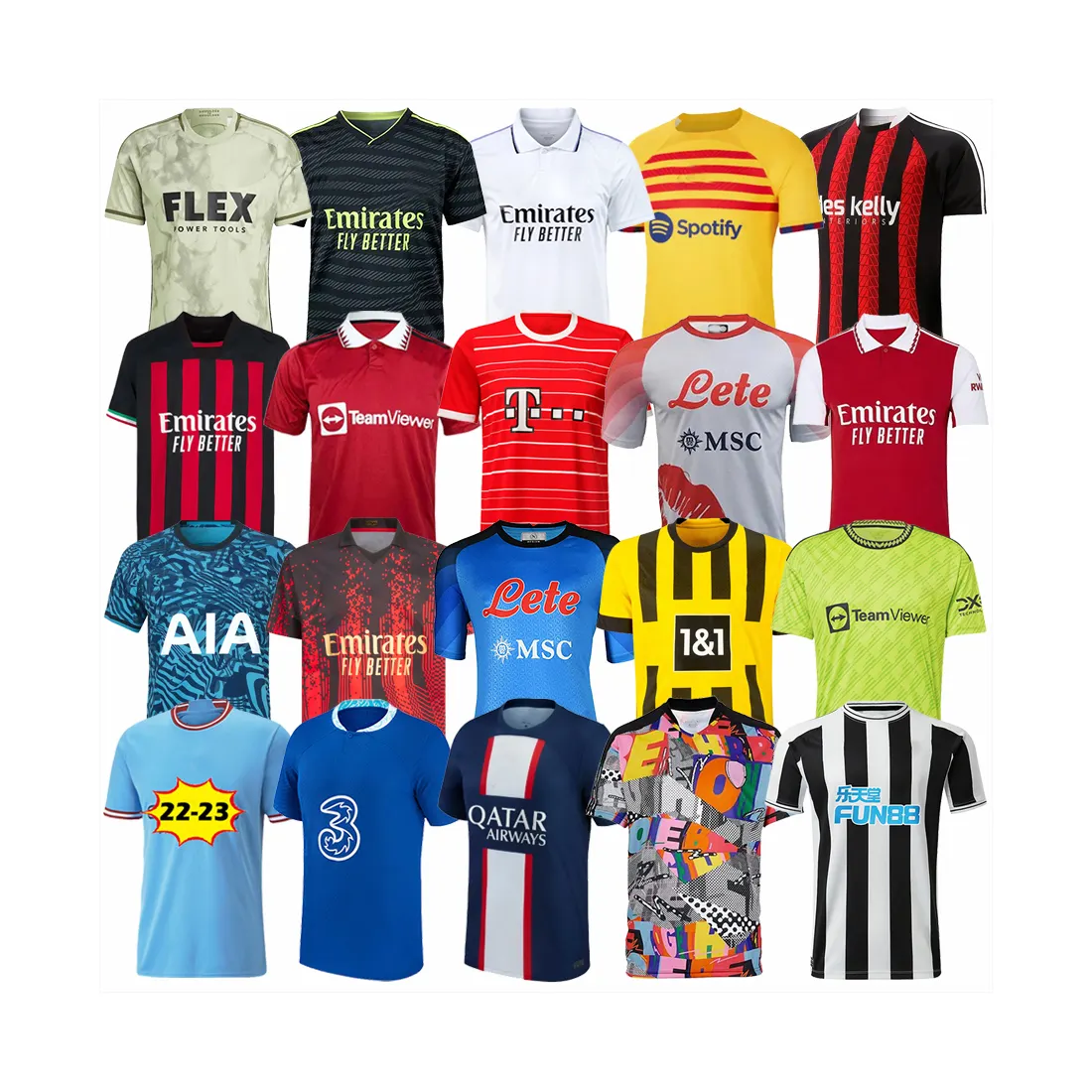 New 2023 Custom Jersey Thailand quality football Shirts men's MBAPPE Uniform Set team football Jersey RONALDO Soccer Wear