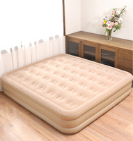Matelas Gonflable Simple ou Double en Peluche Épaisse, Pliable et Portable pour l'Extérieur