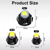 T3 T4.2 T4.7 Auto-LED-Neo-Keilbirne für Schalter, Radio, Instrument, Warnleuchte, Armaturenbrett, Anzeigeleuchte, Signallichter