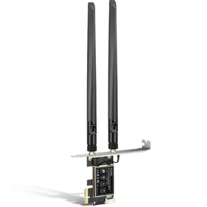 Atacado Adaptador Wi-Fi de Banda Dupla Adaptador Sem Fio 5G 6G Tri Band Gigabit Lan 2.4G PCI Express Cartão de Rede