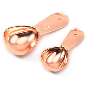 Tazas Medidoras de Acero Inoxidable Color Oro Rosa de <span class=keywords><strong>1</strong></span> Cucharada (15 ml) y <span class=keywords><strong>2</strong></span> <span class=keywords><strong>Cucharadas</strong></span> (30 ml) para Café FL - Product Image 5