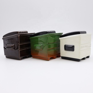 Bruciatore d'incenso artistico in ceramica a forma di bidone della spazzatura, moderno, in porcellana, per incenso, all'ingrosso, personalizzato - Product Image 6