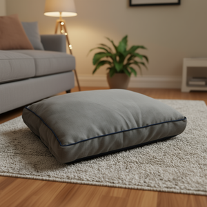 Repelz-It Lit pour animaux de compagnie rectangulaire 26 x 34 x 4,5 pouces en chenille gris bleu, confortable pour chiens et chats - Product Image 2