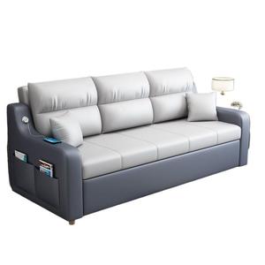 Folding <strong>Sofa</strong> <strong>Bed</strong> Dual-Purpose <strong>Single</strong> Multifunctional Living Room Small Apartment Storage Tech Fabric Simple Modern Solid <strong>Sofa</strong> - Product Image 5