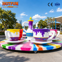 Manège commercial à 24 tasses tournantes pour enfants, modèle 'Coffee Cup', à vendre pour parcs d'attractions et fêtes foraines