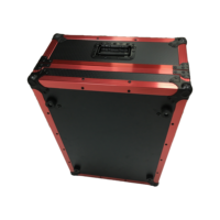Flight case OEM en aluminium rouge et contreplaqué noir pour le rangement de la console de mixage numérique Allen&Heath QU-5/5D, étui de protection pour outils