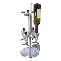 Distributeur de boissons alcoolisées rotatif 4 bouteilles – Support de distribution de cocktails et shots d'alcool – Porte-vin