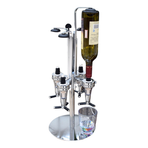 Distributeur de boissons alcoolisées rotatif 4 bouteilles – Support de distribution de cocktails et shots d'<span class=keywords><strong>alcool</strong></span> – <span class=keywords><strong>Porte</strong></span>-vin - Product Image 2