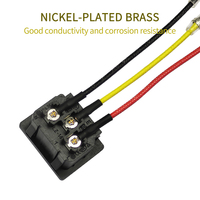 Connecteur de prise d'alimentation CA à 3 broches CE TUV OEM, faisceau de câblage personnalisé avec conducteur en cuivre pour moto