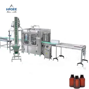 Higee şurup dolum makinası yüksek hızlı şişe sıvı dolum kapaklama makinesi monoblok