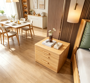 Modern Solid Wood <b>Storage</b> Cabinet 3 Drawers Scandinavian Design Living Room Furniture - Product Image 4