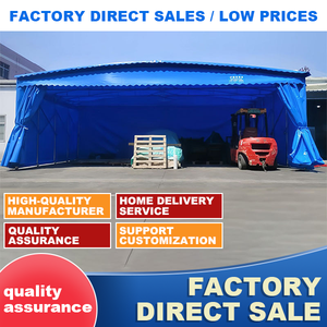Carpa de <span class=keywords><strong>Techo</strong></span> Arqueado Deslizante Plegable de Color Personalizado, Estructura de Acero Galvanizado, Impermeable y Duradera para Garaje Comercial, Cochera o Cobertizo - Product Image 4