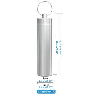 กล่องอะลูมิเนียมกันน้ำขนาดเล็กสำหรับการเดินทางกลางแจ้งที่ใส่ไม้จิ้มฟันและยาทำจากผ้าฝ้าย - Product Image 2