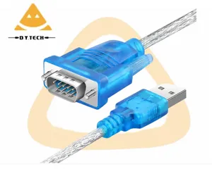 Kabel koneksi CIP standar RS232 seri Pin ke DP9 tembaga timah untuk pemindai kode batang Printer komputer kasir