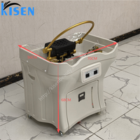 Kisen Nouveau Bac de Lavage de Tête ZenFlow Sans Raccordement avec Réservoirs d'Eau de 50L et 25L, Chauffage et Circulation Constante de l'Eau