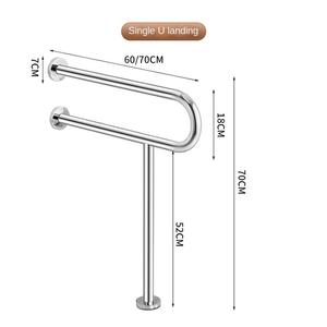 ราวจับเพื่อความปลอดภัยสำหรับห้องน้ำสำหรับผู้สูงอายุราวสเตนเลสสำหรับใช้ในห้องน้ำแบบพับได้พร้อมที่ใส่กระดาษ - Product Image 4