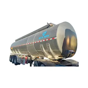 Çin'de yapılan paslanmaz çelik yakıt tankı benzinli dizel kamyon römork kamyon taşıma yarı römork