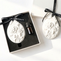 Diffuseur d'huiles essentielles en céramique parfumée pour voiture, armoire ou maison, en forme de fleur en porcelaine, désodorisant suspendu
