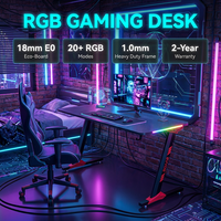 Bureau de jeu AOR, bureau d'ordinateur, bureau de travail, design moderne, divers effets RGB, matériau E0, vente en gros d'usine