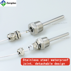 Cảm biến nhiệt độ bằng thép không gỉ nhiệt điện trở <span class=keywords><strong>PT100</strong></span>, đầu dò nhiệt độ ba điểm với lõi bên trong có thể tháo rời - Product Image 5