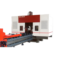 Mesin Pengeboran Balok H CNC Kecepatan Tinggi Garis Penandaan Pengeboran Balok 3D Konstruksi PLC