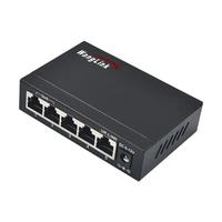 Commutateur Ethernet Gigabit 5 ports non géré OEM ODM avec 4 ports RJ45 10/100/1000mbps et 1 liaison montante pour les fonctionnalités de vidéosurveillance Fonction QoS