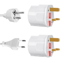 Convertisseur Big Power UK vers EU, adaptateur de prise de conversion de tourisme HK Ireland UAE adaptateur de prise de voyage avec FUSE