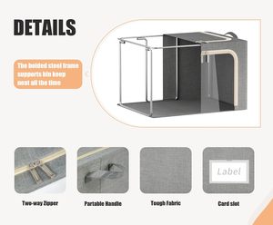 Wholesale Collapsible Storage <b>Boxes</b> 50x40x33 66L Wardrobe Furniture Clothes Storage Bag Containers Storage <b>Boxes</b> & Bins - Product Image 5